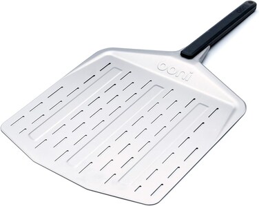 Ooni 14" Perforated Pizza Peel - Long Handle Perforated Aluminium Pizza Paddle - Lightweight Pizza Turning Peel - Ooni Outdoor Pizza Oven Accessories