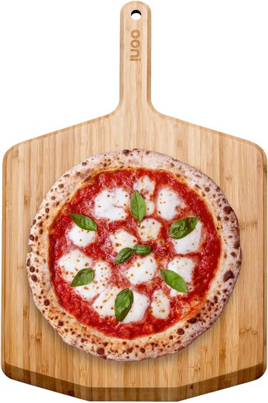 Ooni 14" Bamboo Pizza Peel - Lightweight Smooth Wooden Pizza Paddle And Serving Board - Ooni Outdoor Pizza Oven Accessories