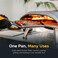 Ooni Dual-Sided Cast Iron Grizzler Plate - Reversible Grill &amp; Griddle Pan For Ooni Pizza Oven - Durable Cast Iron For Grilling, Roasting, And Searing