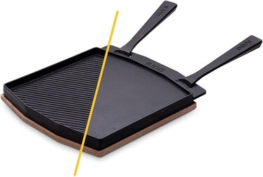 Ooni Dual-Sided Cast Iron Grizzler Plate - Reversible Grill &amp; Griddle Pan For Ooni Pizza Oven - Durable Cast Iron For Grilling, Roasting, And Searing