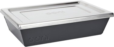 Ooni Detroit-Style Pizza Pan 9 x 6 Inch - Rectangular Deep Dish Pizza Pan With Lid, Non-Stick Aluminum Pan, Rectangle Baking Pan &amp; Proofing Tray