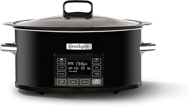 Crock-Pot Time Select 5.6L Digital Slow Cooker CSC093, Perfectly Cooked Right on Time, For 7+ People slow cooker