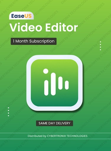 EaseUS Video Editor  1 Device 1 Month   Digital License   Same Day Delivery