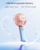 SWEETFULL Mini Portable Fan-2000mAh Rechargeable Handheld Fan,3 Speeds Personal Hand Gifts for Travel,Makeup,Eyelash,Kids,Girls,Women-USB,Cute Design