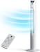 Pro Breeze 20dB Silent Tower Fan with Remote Control, Powerful 45W Energy Fan, 4 Modes, 12H Timer, 46" Large Bladeless Tower Fan, Advanced Sleep Mode, Front Display, 70&deg; Oscillation