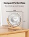 SWEETFULL Desk Fan, Small USB Desk Fan Silent, 3 Speeds Portable Personal Desktop Fan, Dual 360 Adjustment Mini Fan, Quiet Operation for Home,Office,School and Outdoor (White)
