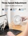 SWEETFULL Desk Fan, Small USB Desk Fan Silent, 3 Speeds Portable Personal Desktop Fan, Dual 360 Adjustment Mini Fan, Quiet Operation for Home,Office,School and Outdoor (White)