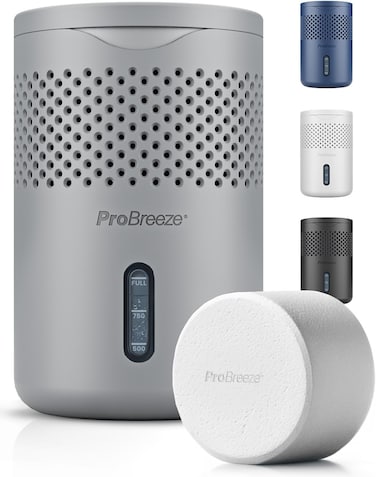 Pro Breeze Osmo&reg; Dehumidifier, Silent &amp; Refillable Moisture Absorber for Damp &amp; Condensation at Home, Bedroom, Wardrobe, Car, Mould Remover with 1 Tablet, No Power Required- Proudly designed in the UK