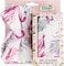 The Vintage Cosmetic Company Make-Up Headband and Shower Cap Set, Pink Flamingo Print