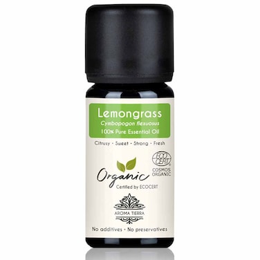 Aroma Tierra Organic Lemongrass Essential Oil, 10 ML