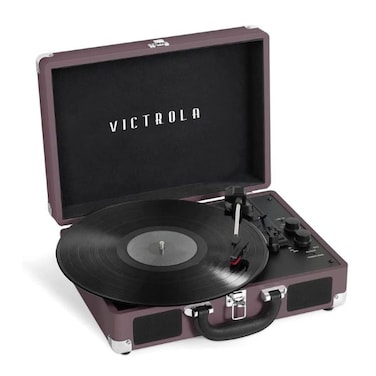 Victrola Journey+ Signature Turntable Record Player Bluetooth Vinyl Streaming Vinyl Record Player, Bluetooth Connectivity &amp; Built-in Speakers, Stereo RCA Output (Magenta)