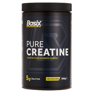 Basix Pure Creatine Monohydrate, Unflavored Creatine Workout Supplement, 500g
