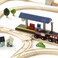 Le Toy Van London Train Set - 120-Piece Wooden Train Set, Pretend Play Toy for Kids, Interactive Train Station, London-Themed Train Accessories, Gift for Children