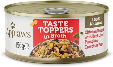Applaws Taste Topper Broth Chicken Beef Dog Tin 156g