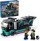 LEGO City Race Car and Car Carrier Truck Toy, Vehicle and Transporter Building Set for 6 Plus Year Old Boys &amp; Girls with Adjustable Loading Ramp, Racer and Driver Minifigures, Fun Gift for Kids 60406