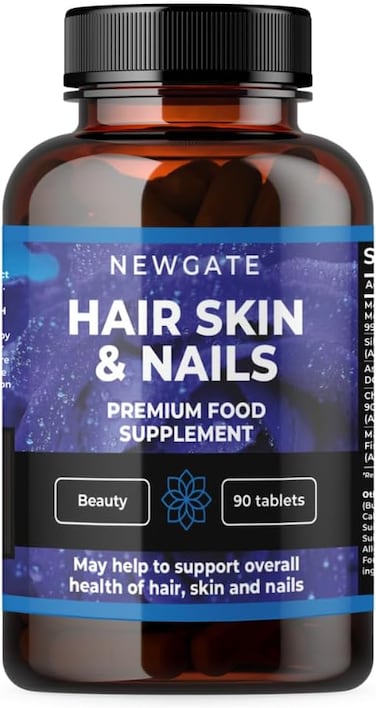 Newgate Labs Hair, Skin and Nails Growth 90 high Strength Tablets - Premium Supplement for Men &amp; Women - with Marine Collagen &ndash; Halal &ndash; Made in The UK