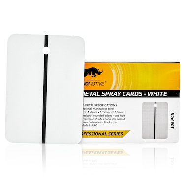 Metal Spray Cards - White 100Pcs/Box R1426