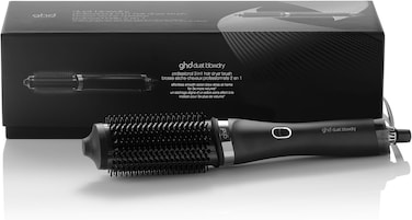 ghd Duet Blowdry-Hair Dryer Brush-Wet to Blow Dried with No Heat Damage, 3X More Volume, 24hr Long Lasting Results, Blow Dry with No Fizz, 50% More Shine, Black/White