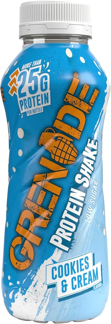 مخفوق بروتين جرينيد كارب كيلا، 8 زجاجات بنكهة الكوكيز/الكريمة