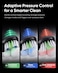 MySmile MS-D59 Button-Free Sonic Electric Toothbrush with Pressure Sensor and Visual Light Ring, Rechargeable Travel Tooth Brushes for Adults, 3 Brush Heads Included, Glacier Noir