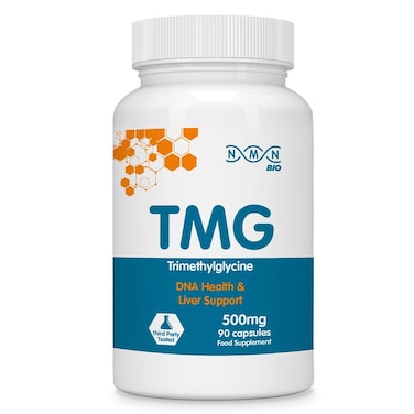 NMN Bio Trimethylglycine Capsules 500mg For DNA Health &amp; Liver Support, Pack of 90's