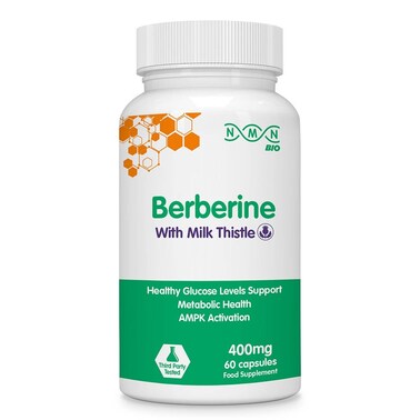 NMN Bio Berberine With Milk Thistle 400mg Supplement Capsules, Pack of 60&rsquo;s