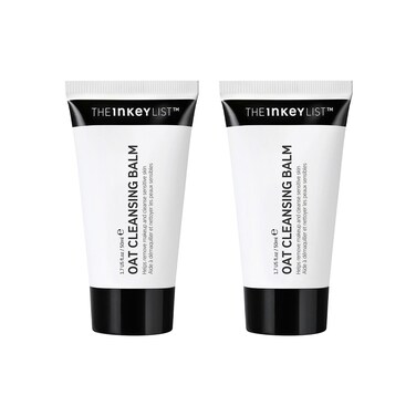 The INKEY List Mini Oat Cleansing Balm, Rich Balm Removes Makeup and Impurities, Reduces Redness, Travel Size, 2 Pack, 1.69 Fl Oz each