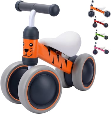 Boldcube Baby Balance Bike, 4 Wheels Toddler First Bicycle Without Pedal, Push Ride On Walker, Infant Ride-On Toys, Birthday Gifts For Boys/Girls, Age 6 Months+ - Benny Tiger