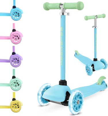 Boldcube Teeny , 3 Wheel Scooter For Kids Ages 2-6 Years , Flashing Wheels , Height Adjustable 53 To 70 cm , Toddler Collection