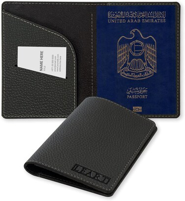 LEART Leather Passport Cover &ndash; Passport Holder   Passport Wallet for Men   Passport Case   Passport Cover Holder   Travel Accessories   Travel Gifts (Black)

