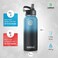 Zahive Stainless Steel Water Bottle 1l with 3 Lids &amp; Bag - Insulated Water Bottle with Straw - 1000ml Double Wall Thermos Flask for Travel Hot &amp; Cold Drinks, Sports, Gym, Leak Proof (32oz, Blue Black)