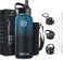 Zahive Stainless Steel Water Bottle 1l with 3 Lids &amp; Bag - Insulated Water Bottle with Straw - 1000ml Double Wall Thermos Flask for Travel Hot &amp; Cold Drinks, Sports, Gym, Leak Proof (32oz, Blue Black)