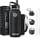 Zahive Stainless Steel Water Bottle 1l with 3 Lids &amp; Bag - Insulated Water Bottle with Straw - 1000ml Double Wall Thermos Flask for Travel Hot &amp; Cold Drinks, Sports, Gym, Leak Proof (32oz, Black)