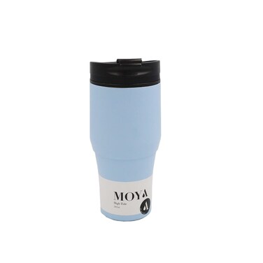 Moya "High Tide" 380ml Travel Coffee Mug Black/Powder Blue