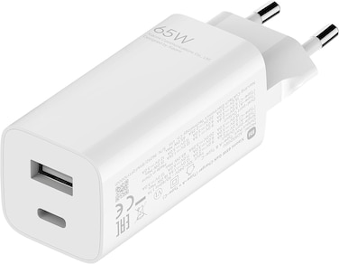 XIAOMI 65W GAN CHARGER (TYPE A &amp; TYPE C) WHITE