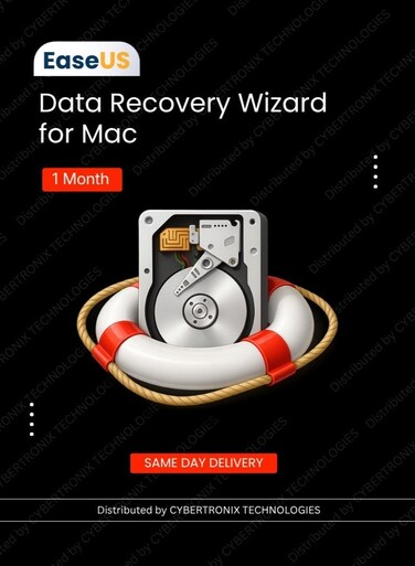 EaseUS Data Recovery Wizard for Mac   1 Device 1 Month   Digital License   SAME DAY DELIVERY