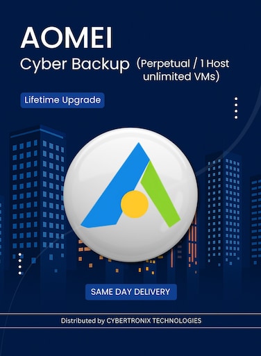 AOMEI Cyber Backup (Perpetual / 1 Host unlimited VMs)    Lifetime Upgrade   Digital License   SAME DAY DELIVERY