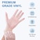 Zalcoon Vinyl Exam Disposable Gloves, 4.5G Latex Free Powder Free Gloves For Light Use, Home, Cleaning, Food Prep, Food Safe And Non-Sterile (5 Pack X 100 Pieces) - Medium