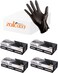 Zalcoon Vinyl Black Disposable Gloves, 4.5 G, Extra Small (Xs), Powder-Free, Smooth, Non-Sterile, Case Of 5 Boxes (100 Pieces X 5 Packs)