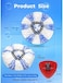 Zalcoon Spin Mop Heads Replacement - Compatible With Vileda Mop, Vileda Mop Heads Replacements, Easy Wring Spin Mop Replace Head For Floor Cleaning, Triangle Shape (4-Pack, Blue&amp; White)
