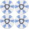 Zalcoon Spin Mop Heads Replacement - Compatible With Vileda Mop, Vileda Mop Heads Replacements, Easy Wring Spin Mop Replace Head For Floor Cleaning, Triangle Shape (4-Pack, Blue&amp; White)