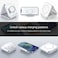 Zalcoon Wireless Charger Foldable 3 In 1 Magnetic Fast Wireless Charging Pad Station Charger Travel Charger For Multiple Devices For Iphone 14/13/12 Series, Airpods 3/2/Pro, Iwatch (White)
