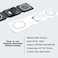 Zalcoon Wireless Charger Foldable 3 In 1 Magnetic Fast Wireless Charging Pad Station Charger Travel Charger For Multiple Devices For Iphone 14/13/12 Series, Airpods 3/2/Pro, Iwatch (Black)