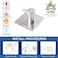 Zalcoon Adhesive Hooks, Silver Self Adhesive Towel Hooks Waterproof Shower Wall Stick On Hooks Heavy Duty Stainless Steel Bathroom Kitchen Sticky Hooks For Towel Robe Loofah Key Coat Bag - 6 Pcs