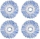 Zalcoon Spin Mop Replacement Head For 360&deg;, Microfiber Mop Head Replacement Refills Round Shape Standard Size (Pack Of 4 Pieces) (Blue)