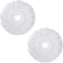Zalcoon Spin Mop Replacement Head For 360&deg;, Microfiber Mop Head Replacement Refills Round Shape Standard Size (Pack Of 2 Pieces) (White)