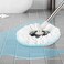 Zalcoon Spin Mop Heads Replacement (Pack Of 4), Handle &amp; Base Compatible With Spin Mop &amp; Bucket Set, Spin Mop Handle &amp; Head Replacement For Floor Cleaning, Round Shape (White)