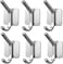 Zalcoon Towel Hook - Self Adhesive Hooks Bathroom Hooks Stainless Steel Robe Coat Hook 6-Packs (Black)