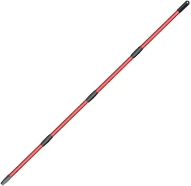Zalcoon Ultramax Mop Replacement Stainless Steel Handle - Mop Stick Compatible With Vileda Ultramax Mop, 4-Section 30" To 58" Mop Handle Replacement Stick Red Color