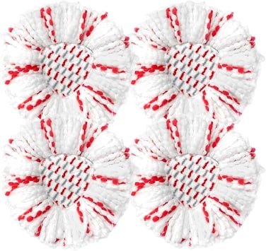 Zalcoon 4 Pack Upgraded Deep Clean Refill Compatible With Vileda Easywiring/Ocedar Spin Mop, Microfiber Mop Heads Refill For Easywring, 40% More Cleaning Power